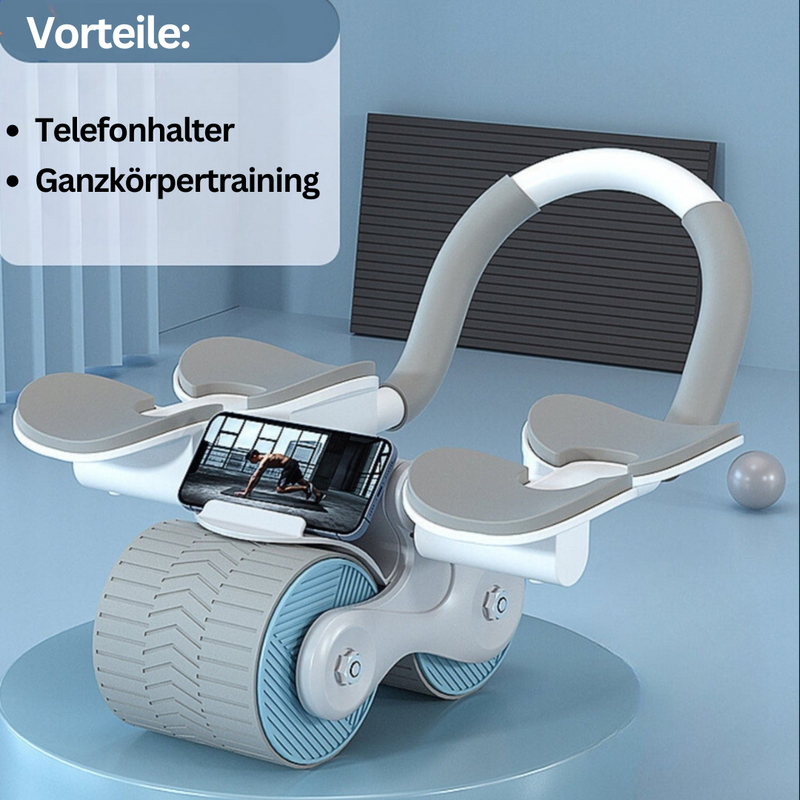 Bauchmuskeltrainer | Roller Telefonhalter Effektiv Leicht Kompakt-Grau Blau-Luzern Mode