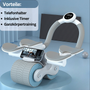 Bauchmuskeltrainer | Roller Telefonhalter Effektiv Leicht Kompakt-Grau Blau mit Timer-Luzern Mode
