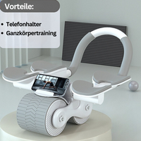 Bauchmuskeltrainer | Roller Telefonhalter Effektiv Leicht Kompakt-Grau-Luzern Mode