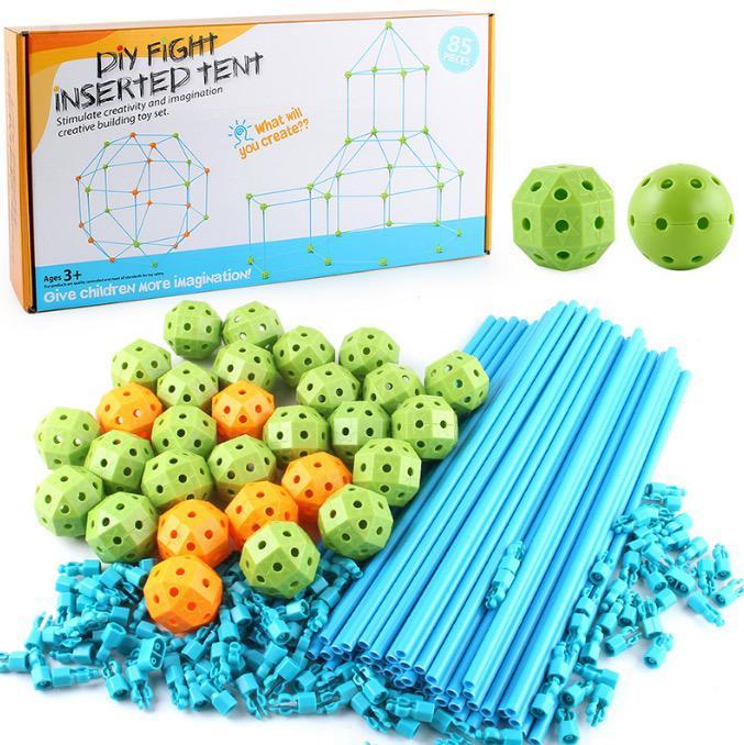 Zelt-Bauset | Interaktiv Kreativ Robust Langlebig Vielseitig Sicher-85 Teile-Luzern Mode