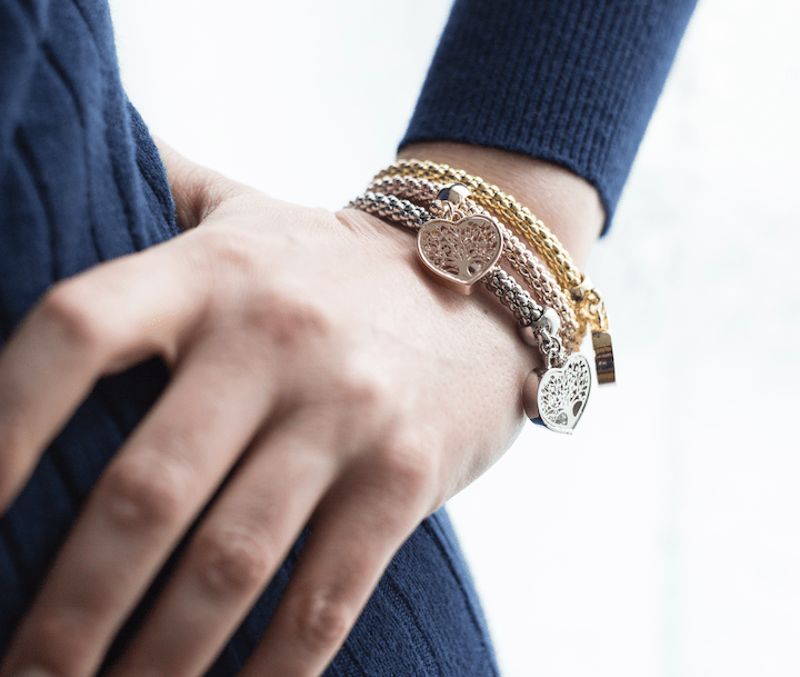 Armbandset | 3-teilig Anhänger Gold Silber Roségold Stilvoll Lebensbaum-Luzern Mode