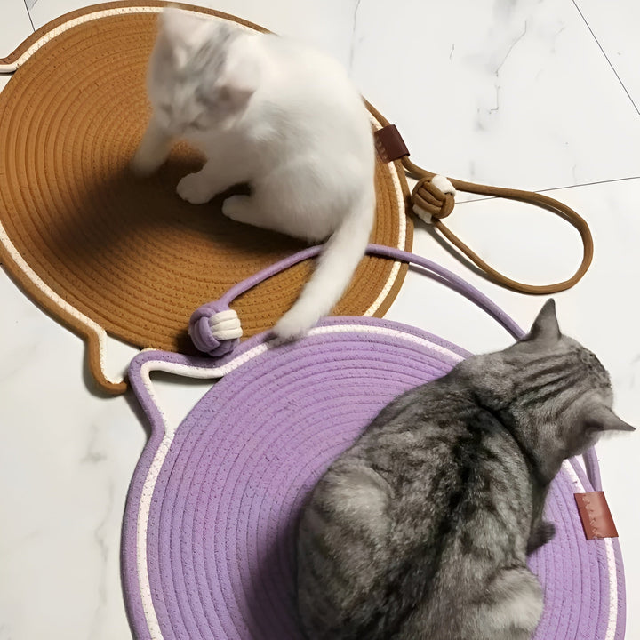 Katzenkratzmatte | Baumwolle Seil Langlebig Robust Vielseitig Praktisch-Luzern Mode