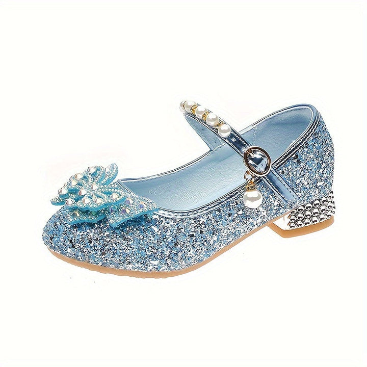 Herbstlicher Glitzer-Schuh Isla – Bequemer Slipper mit Pailletten & Perlen für Mädchen