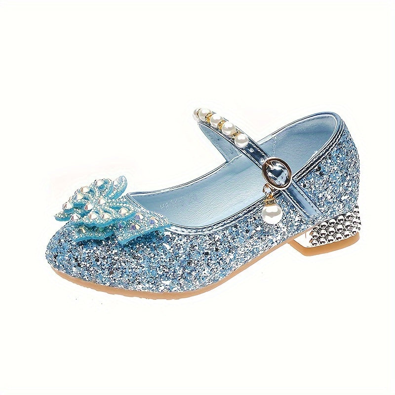 Herbstlicher Glitzer-Schuh Isla – Bequemer Slipper mit Pailletten & Perlen für Mädchen