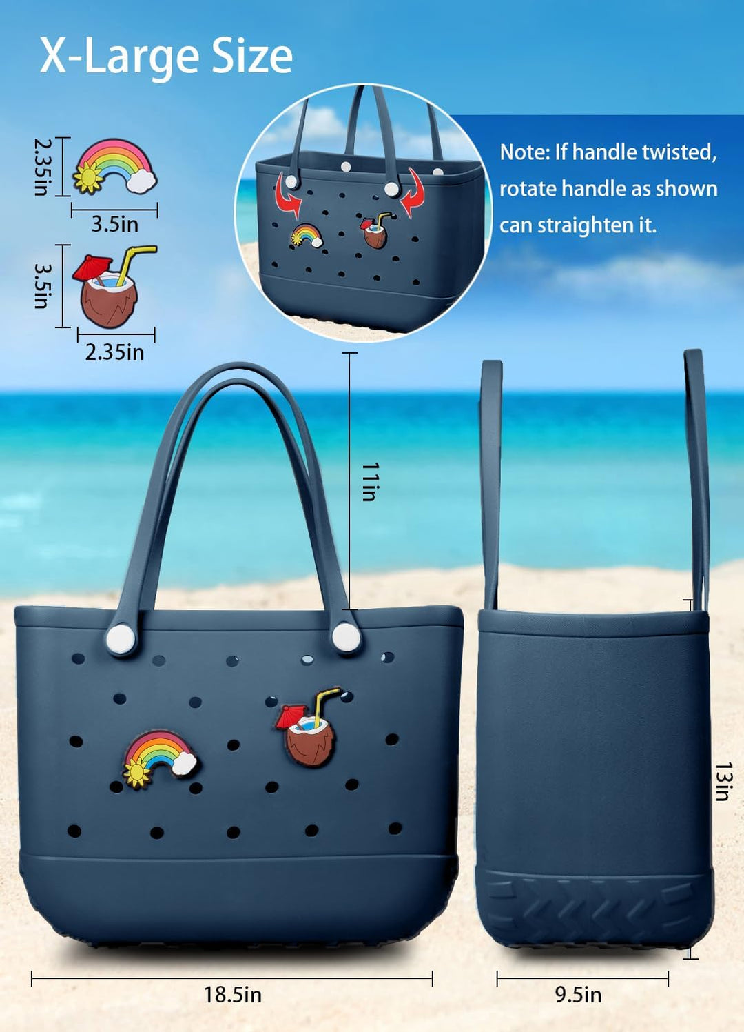 Wasserdichte EVA-Strandtasche – Große & Waschbare Tragetasche für den Herbstspaziergang draußen