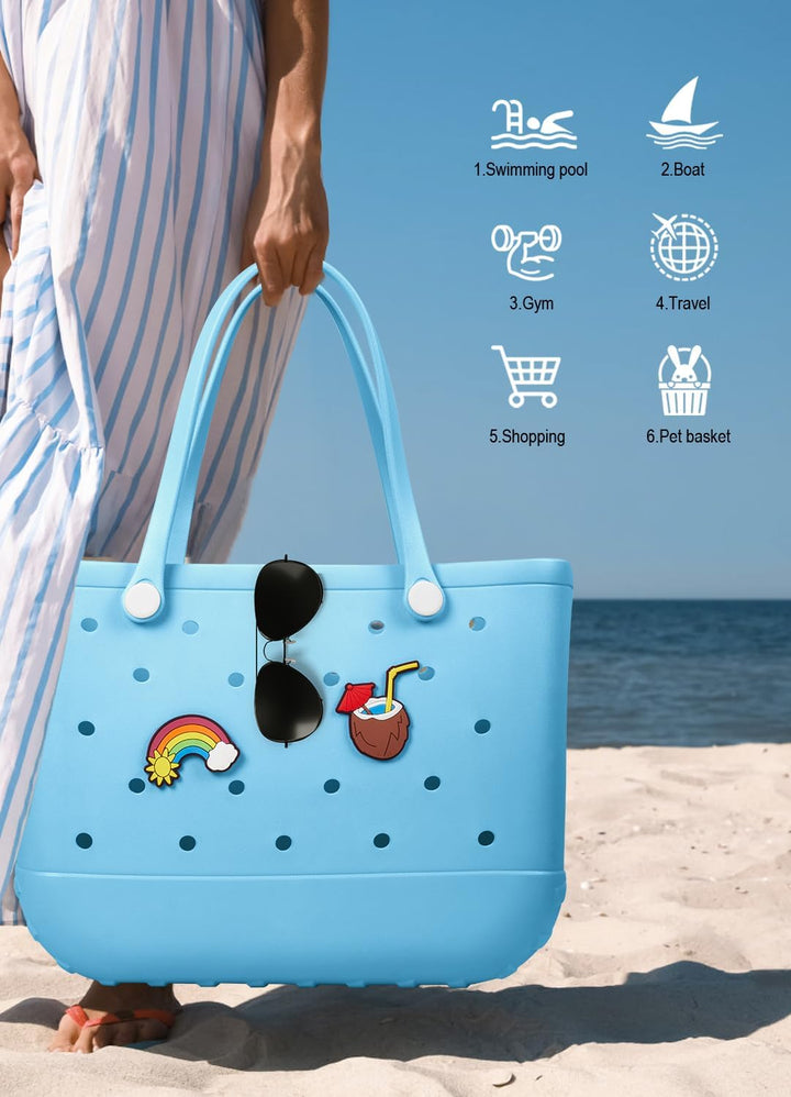 Wasserdichte EVA-Strandtasche – Große & Waschbare Tragetasche für den Herbstspaziergang draußen