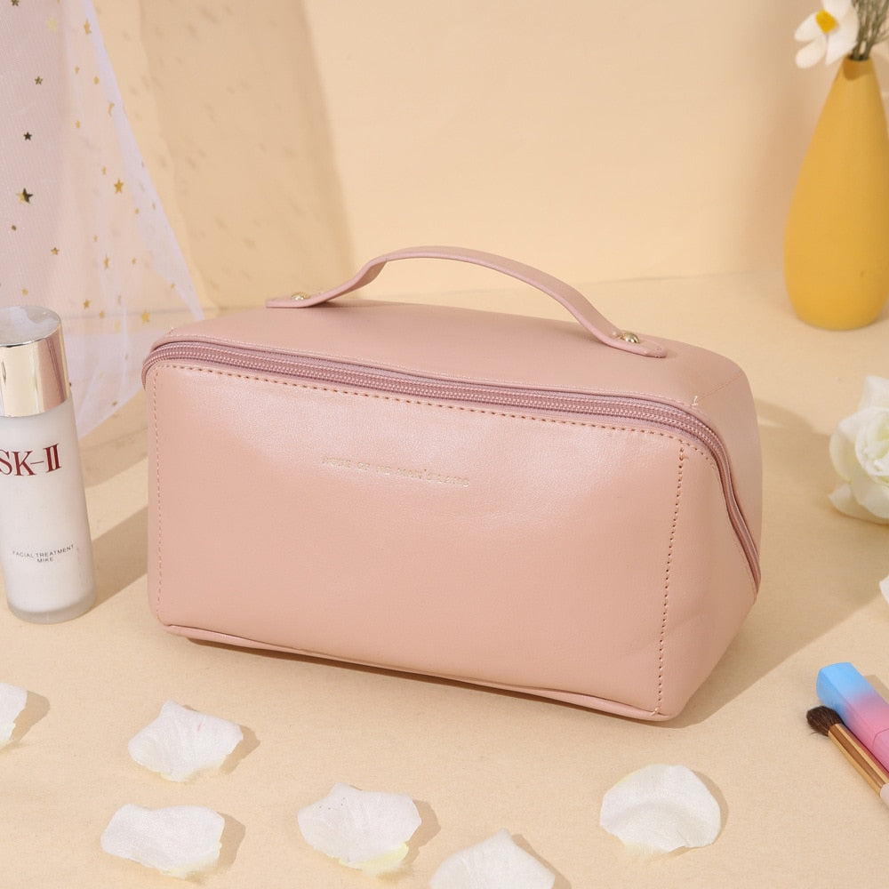 Kosmetiktasche Reiseorganizer für Damen mit Reißverschluss-Rosa + Rosa-Luzern Mode