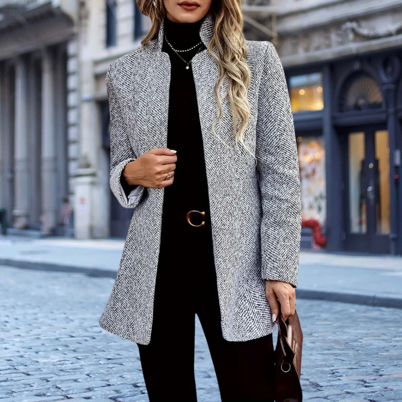 Damen Wollmantel elegant für Herbst und Wintermode-Luzern Mode