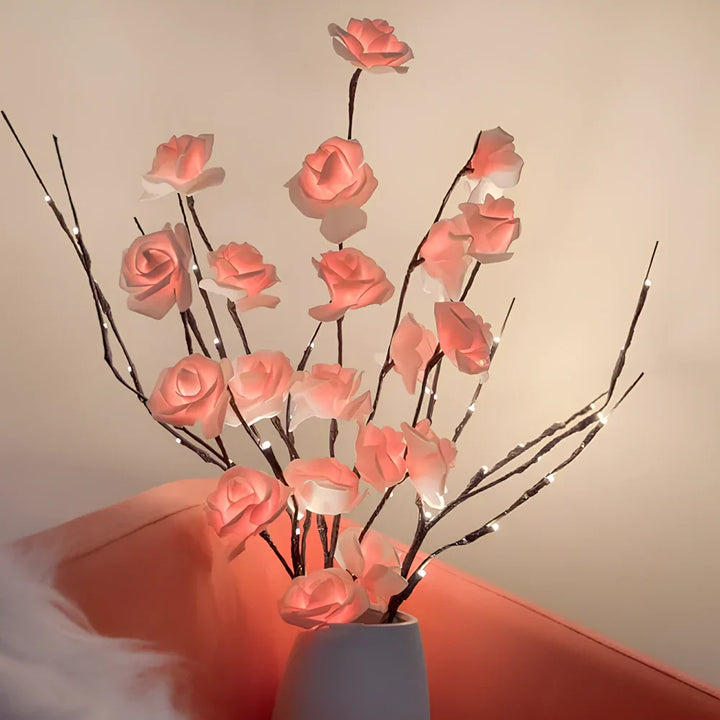 Beleuchtete Dekorative Zweige | Biegsam | LED | Kabellos | Nachhaltig-Rosa Rose-Luzern Mode
