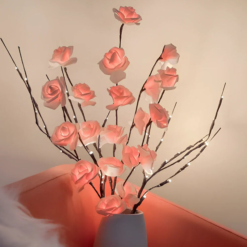Beleuchtete Dekorative Zweige | Biegsam | LED | Kabellos | Nachhaltig-Rosa Rose-Luzern Mode