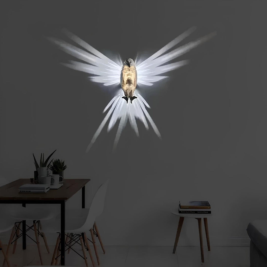 Wandleuchte mit Flügellichteffekt | Adler | Eule | LED | Nachhaltig-Luzern Mode