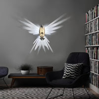 Wandleuchte mit Flügellichteffekt | Adler | Eule | LED | Nachhaltig-Luzern Mode