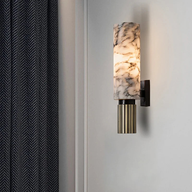 Wandleuchte | Marmor | Luxus | Sanftes Licht | Gemütlich | Kompakt | Robust-Luzern Mode