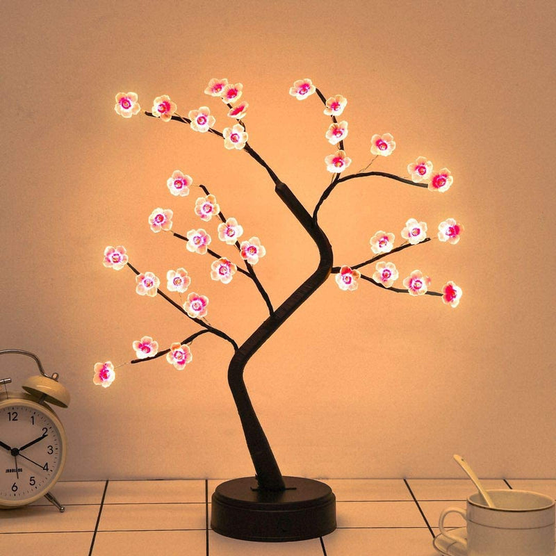 Blütenbaum Lampe | Äste | LED | Biegsam | 72 Lämpchen | USB-Luzern Mode