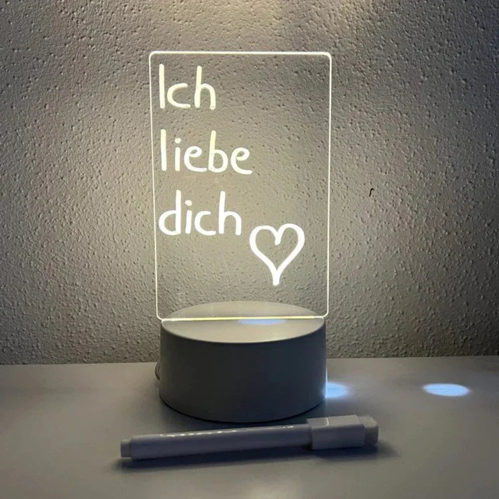 Beleuchtetes Notizbuch | Praktisch | Stilvoll | Einzigartig | Acryl | Vielseitig | USB-Luzern Mode