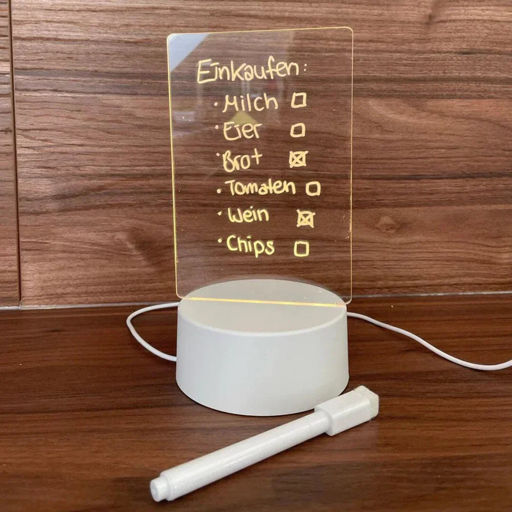 Beleuchtetes Notizbuch | Praktisch | Stilvoll | Einzigartig | Acryl | Vielseitig | USB-Luzern Mode