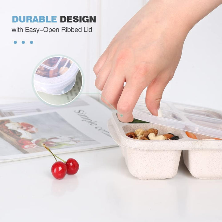 Lunchboxen | 4-teilig | 4-Fach | Langlebig | Wiederverwendbar | Geräumig | Portionen-Luzern Mode