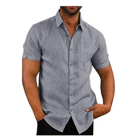 Atmungsaktiv | weicher Stoff | Polokragen | Knopfleiste | Regular Fit | Herren-Grau-M-Luzern Mode