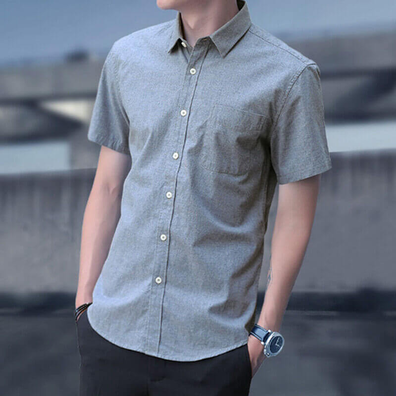 Atmungsaktiv | weicher Stoff | Polokragen | Knopfleiste | Regular Fit | Herren-Luzern Mode