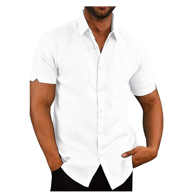 Atmungsaktiv | weicher Stoff | Polokragen | Knopfleiste | Regular Fit | Herren-Weiß-M-Luzern Mode