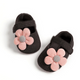 Babyschuhe mit Schleife - Weiche Strickschuhe für Neugeborene-0-6 Monate-Schwarze Blume-Luzern Mode