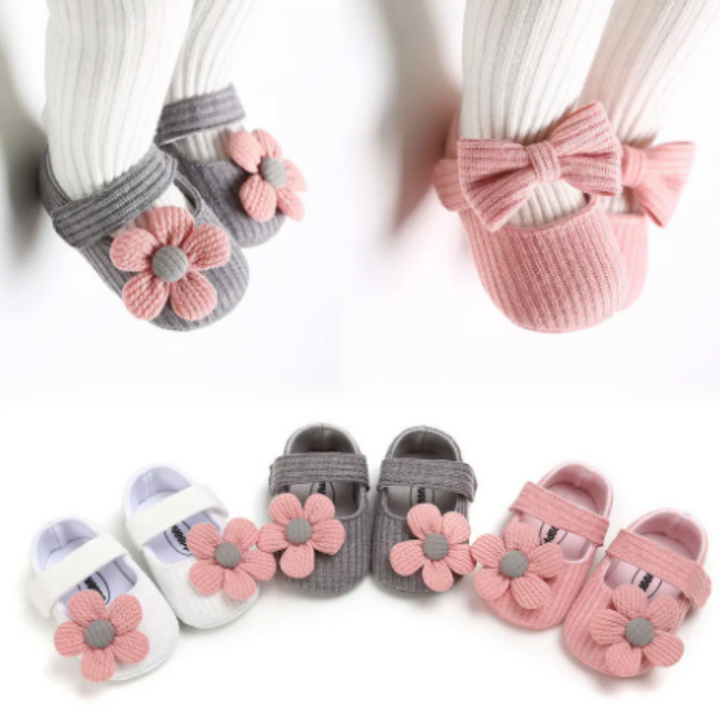 Babyschuhe mit Schleife - Weiche Strickschuhe für Neugeborene-Luzern Mode
