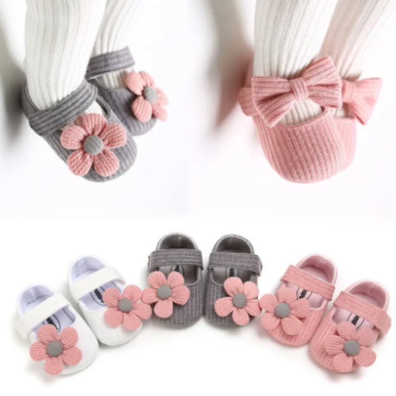Babyschuhe mit Schleife - Weiche Strickschuhe für Neugeborene-Luzern Mode