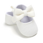Babyschuhe mit Schleife - Weiche Strickschuhe für Neugeborene-0-6 Monate-Weiße Schleife-Luzern Mode