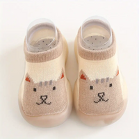 Babyschuhe flexibel rutschfest für erste Schritte-Khaki-18-19-Luzern Mode