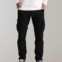 Herren Cargo Hose mit Taschen - Bequeme Freizeithose-Schwarz-XS-Luzern Mode