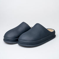 Damen Hausschuhe | Slipper | Geschlossene Spitze | EVA | Weiches Fußbett | rutschfest-Schwarz-35-Luzern Mode