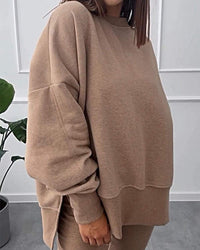 Damen Sweatshirt und Leggings Set - Bequemes Freizeitoutfit-Luzern Mode