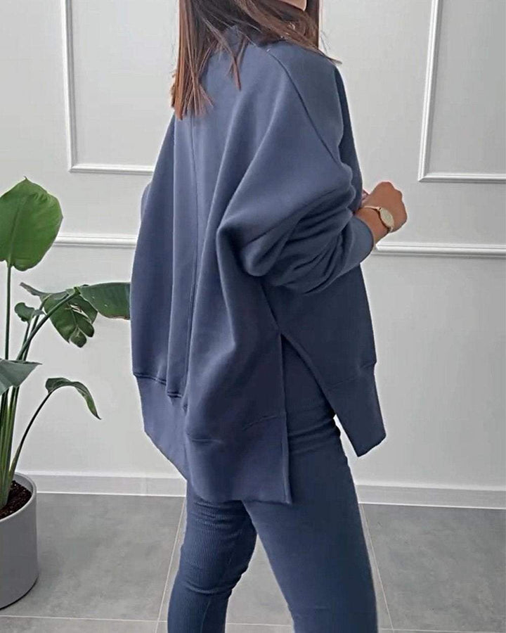 Damen Sweatshirt und Leggings Set - Bequemes Freizeitoutfit-Luzern Mode
