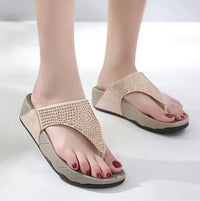 Damen Slipper Sommer | Strass & Plateau Sohle | Bequem & Modisch Style-Luzern Mode