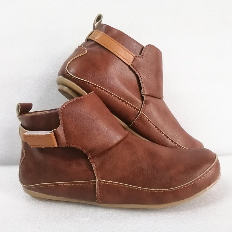 Herren Lederstiefel mit rutschfester Sohle für Outdoor-Abenteuer-Dunkelbraun-36-Luzern Mode