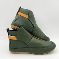 Herren Lederstiefel mit rutschfester Sohle für Outdoor-Abenteuer-Grün-36-Luzern Mode