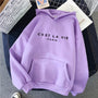 Unisex Hoodie mit "C'est La Vie Paris" Aufdruck, Kapuzenpullover-LIla-S-Luzern Mode