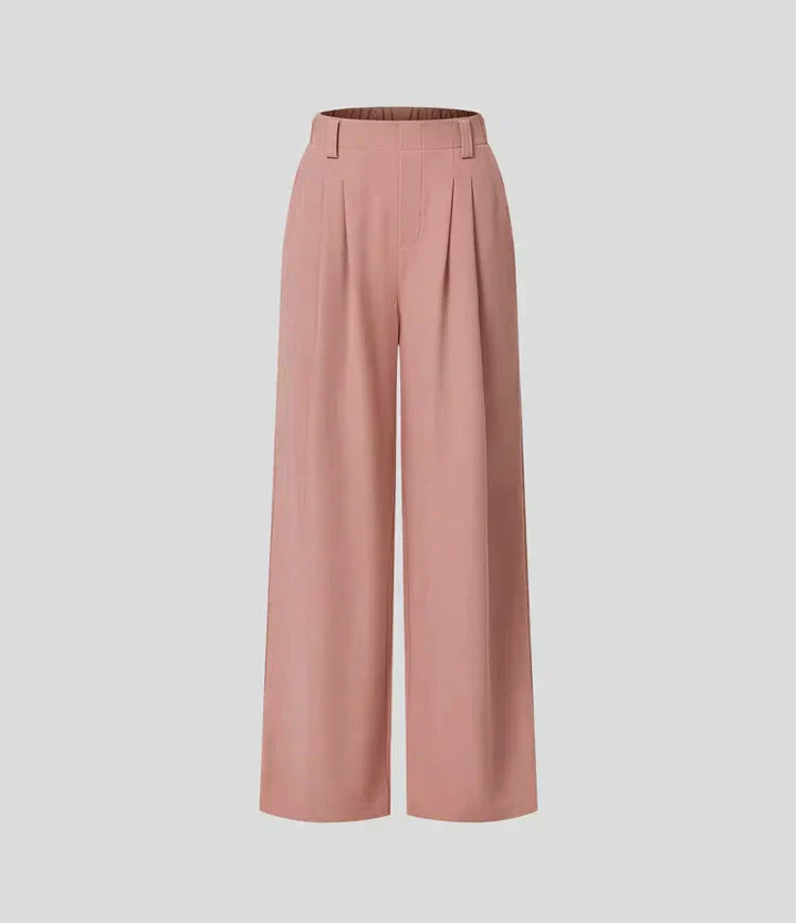 Elegante Damenhose mit weitem Bein und hohem Bund-Luzern Mode