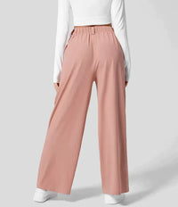Elegante Damenhose mit weitem Bein und hohem Bund-Luzern Mode