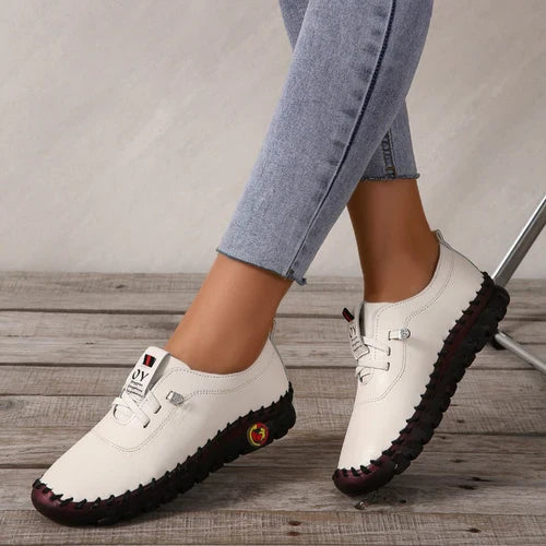 Damenloafer | Flach | Leder | rutschfest | Slipper | Bequem-Luzern Mode