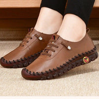 Damenloafer | Flach | Leder | rutschfest | Slipper | Bequem-Luzern Mode