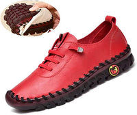 Damenloafer | Flach | Leder | rutschfest | Slipper | Bequem-Luzern Mode