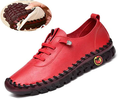 Damenloafer | Flach | Leder | rutschfest | Slipper | Bequem-Luzern Mode