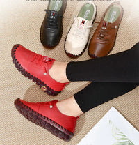 Damenloafer | Flach | Leder | rutschfest | Slipper | Bequem-Luzern Mode