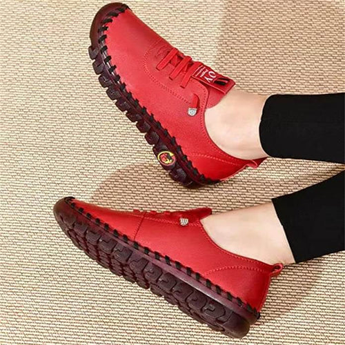 Damenloafer | Flach | Leder | rutschfest | Slipper | Bequem-Luzern Mode