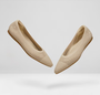 Ballerinas | Damen | Flexibel | Luftig | Rutschfest | Einstieg | Atmungsaktiv-Beige-35-Luzern Mode