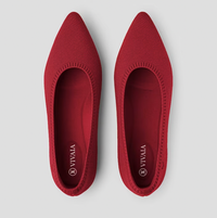 Ballerinas | Damen | Flexibel | Luftig | Rutschfest | Einstieg | Atmungsaktiv-Rot-35-Luzern Mode