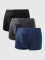 Herren Boxershorts mit Eingriff - Bequeme Unterwäsche-Schwarz/Grau/Blau-XS-Luzern Mode