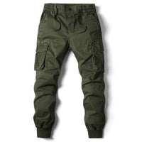 Herren Cargo Hose mit Taschen - Bequeme Outdoor Mode-Grün-29-Luzern Mode