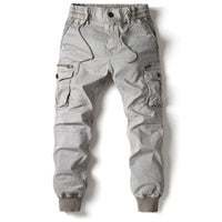 Herren Cargo Hose mit Taschen - Bequeme Outdoor Mode-Hellgrau-29-Luzern Mode